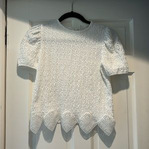 Girls white Zara top size 11/12